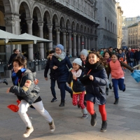 Foto Nicoloro G. 20/11/2017 Milano Nella ' Giornata internazionale dei diritti dell' Infanzia ' un allegro e variegato corteo ha attraversato le vie del centrocitta'. nella foto un momento lungo il corteo.