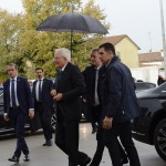 Foto Nicoloro G.   05/11/2019   Ravenna   Alla presenza del Capo dello Stato si e' svolta la cerimonia in ricordo di Benigno Zaccagnini, nel trentesimo anniversario della sua morte. nella foto il presidente Sergio Mattarella al suo arrivo.