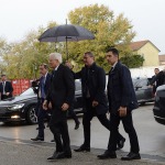 Foto Nicoloro G.   05/11/2019   Ravenna   Alla presenza del Capo dello Stato si e' svolta la cerimonia in ricordo di Benigno Zaccagnini, nel trentesimo anniversario della sua morte. nella foto il presidente Sergio Mattarella al suo arrivo.