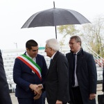 Foto Nicoloro G.   05/11/2019   Ravenna   Alla presenza del Capo dello Stato si e' svolta la cerimonia in ricordo di Benigno Zaccagnini, nel trentesimo anniversario della sua morte. nella foto il presidente Sergio Mattarella al suo arrivo accolto dal sindaco di Ravenna Michele De Pascale.