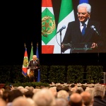 Foto Nicoloro G.   05/11/2019   Ravenna   Alla presenza del Capo dello Stato si e\' svolta la cerimonia in ricordo di Benigno Zaccagnini, nel trentesimo anniversario della sua morte. nella foto il presidente Sergio Mattarella durante il suo intervento.