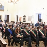 Foto Nicoloro G.   30/05/2023   Faenza (RA)   Tappa a Faenza del presidente Sergio Mattarella nel giro di visite alle zone alluvionate della Romagna. nella foto i sindaci dei diversi comuni interessati dall' alluvione in attesa dell' arrivo del Presidente.