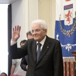 Foto Nicoloro G.   30/05/2023   Faenza (RA)   Tappa a Faenza del presidente Sergio Mattarella nel giro di visite alle zone alluvionate della Romagna. nella foto il presidente Sergio Mattarella al suo arrivo saluta i sindaci presenti.