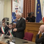 Foto Nicoloro G.   30/05/2023   Faenza (RA)   Tappa a Faenza del presidente Sergio Mattarella nel giro di visite alle zone alluvionate della Romagna. nella foto l\' intervento del presidente Sergio Mattarella.