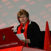 Foto Nicoloro G. 14/12/2018 Riccione ( Rimini ) Terza giornata del 27° Congresso Nazionale FIOM-CGIL. nella foto la segretaria generale CGIL Susanna Camusso.