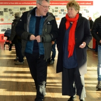 Foto Nicoloro G. 15/12/2018 Riccione ( Rimini ) Ultima giornata del 27° Congresso Nazionale della FIOM-CGIL. nella foto Susanna Camusso, segretaria generale CGIL, con Maurizio Landini, per gli addetti ai lavori prossimo segretario generale CGIL.