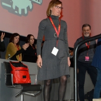 Foto Nicoloro G. 15/12/2018 Riccione ( Rimini ) Ultima giornata del 27° Congresso Nazionale della FIOM-CGIL. nella foto Ilaria Cucchi.