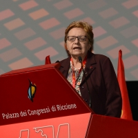 Foto Nicoloro G. 12/12/2018 Riccione ( Rimini ) Si e' aperto il 27° Congresso Nazionale FIOM-CGIL. nella foto Carla Nespolo, presidente nazionale ANPI.