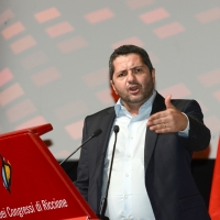 Foto Nicoloro G. 12/12/2018 Riccione ( Rimini ) Si e' aperto il 27° Congresso Nazionale FIOM-CGIL. nella foto Marco Bentivogli, segretario generale FIM-CISL.