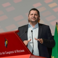Foto Nicoloro G. 12/12/2018 Riccione ( Rimini ) Si e' aperto il 27° Congresso Nazionale FIOM-CGIL. nella foto Marco Bentivogli, segretario generale FIM-CISL.