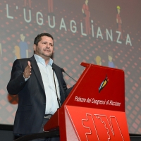 Foto Nicoloro G. 12/12/2018 Riccione ( Rimini ) Si e' aperto il 27° Congresso Nazionale FIOM-CGIL. nella foto Marco Bentivogli, segretario generale FIM-CISL.