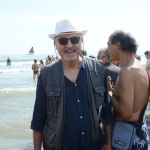 Foto Nicoloro G.   15/08/2019  Cervia ( Ra )   27° edizione di ' Cervia, la spiaggia ama il libro ' con il tradizionale sbarco degli scrittori dalle imbarcazioni storiche. nella foto l' attore Ivano Marescotti.
