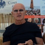 Foto Nicoloro G.   15/08/2019  Cervia ( Ra )   27° edizione di ' Cervia, la spiaggia ama il libro ' con il tradizionale sbarco degli scrittori dalle imbarcazioni storiche. nella foto Arrigo Sacchi.