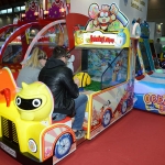 Foto Nicoloro G.   13/03/2019   Rimini   Trentunesima edizione di ' ENADA Primavera ', la piu' importante manifestazione del Sud Europa dedicata al gioco responsabile e legale. nella foto visitatori che si intrattengono con dei giochi.