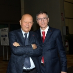 Foto Nicoloro G.   13/03/2019   Rimini   Trentunesima edizione di ' ENADA Primavera ', la piu' importante manifestazione del Sud Europa dedicata al gioco responsabile e legale. nella foto, da sinistra, Lorenzoi Cagnoni, presidente Rimini Fiera, e Domenico Distante, presidente SAPAR.