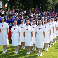 Foto Nicoloro G. 27/05/2012 Ravenna Si e’ svolto nella città romagnola il 31° Raduno Nazionale dei Fanti d’ Italia con la partecipazione del ministro della Difesa l’ ammiraglio Gianpaolo Di Paola. nella foto Crocerossine
