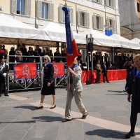 Foto Nicoloro G. 27/05/2012 Ravenna Si e’ svolto nella città romagnola il 31° Raduno Nazionale dei Fanti d’ Italia con la partecipazione del ministro della Difesa l’ ammiraglio Gianpaolo Di Paola. nella foto Le patronesse dell' associazione nazionale dei fanti