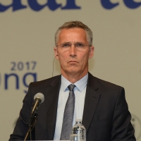 Foto Nicoloro G. 24/08/2017 Rimini Quinta giornata della 38° edizione del Meeting di Rimini che quest' anno ha come tema ' Quello che tu erediti dai tuoi padri, riguadagnatelo, per possederlo”. nella foto il segretario generale della Nato Jens Stoltenberg.