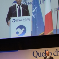 Foto Nicoloro G. 24/08/2017 Rimini Quinta giornata della 38° edizione del Meeting di Rimini che quest' anno ha come tema ' Quello che tu erediti dai tuoi padri, riguadagnatelo, per possederlo”. nella foto il ministro Angelino Alfano.