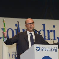 Foto Nicoloro G. 24/08/2017 Rimini Quinta giornata della 38° edizione del Meeting di Rimini che quest' anno ha come tema ' Quello che tu erediti dai tuoi padri, riguadagnatelo, per possederlo”. nella foto il ministro Angelino Alfano.