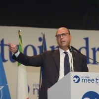 Foto Nicoloro G. 24/08/2017 Rimini Quinta giornata della 38° edizione del Meeting di Rimini che quest' anno ha come tema ' Quello che tu erediti dai tuoi padri, riguadagnatelo, per possederlo”. nella foto il ministro Angelino Alfano.