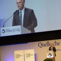 Foto Nicoloro G. 24/08/2017 Rimini Quinta giornata della 38° edizione del Meeting di Rimini che quest\' anno ha come tema \' Quello che tu erediti dai tuoi padri, riguadagnatelo, per possederlo”. nella foto il segretario generale della NATO Jens Stoltenberg.