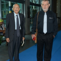 Foto Nicoloro G. 25/08/2017 Rimini Sesta giornata della 38° edizione del Meeting di Rimini che quest\' anno ha come tema \' Quello che tu erediti dai tuoi padri, riguadagnatelo, per possederlo”. nella foto il professore Sabino Cassese, a sinistra, e il professore Joseph Weiler.