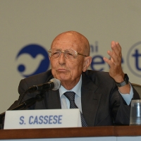 Foto Nicoloro G. 25/08/2017 Rimini Sesta giornata della 38° edizione del Meeting di Rimini che quest' anno ha come tema ' Quello che tu erediti dai tuoi padri, riguadagnatelo, per possederlo”. nella foto il professore Sabino Cassese.
