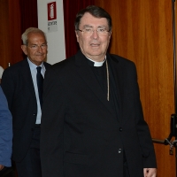 Foto Nicoloro G. 19/08/2018 Rimini Edizione 2018 del Meeting di C.L. che quest\' anno ha per tema \' Le forze che muovono la storia sono le stesse che rendono l\' uomo felice \': nella foto il Nunzio Apostolico negli Stati Uniti Christophe Pierre.