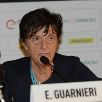 Foto Nicoloro G. 19/08/2018 Rimini Edizione 2018 del Meeting di C.L. che quest' anno ha per tema ' Le forze che muovono la storia sono le stesse che rendono l' uomo felice ': nella foto Emilia Guarnieri, presidente Fondazione Meeting.