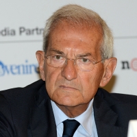 Foto Nicoloro G. 19/08/2018 Rimini Edizione 2018 del Meeting di C.L. che quest' anno ha per tema ' Le forze che muovono la storia sono le stesse che rendono l' uomo felice ': nella foto il presidente emerito della Camera Luciano Violante.