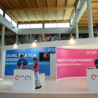 Foto Nicoloro G. 19/08/2018 Rimini Edizione 2018 del Meeting di C.L. che quest' anno ha per tema ' Le forze che muovono la storia sono le stesse che rendono l' uomo felice '. nella foto uno stand.