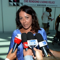 Foto Nicoloro G. 21/08/2018 Rimini Terza giornata dell' edizione 2018 del Meeting di C.L. che quest' anno ha per tema ' Le forze che muovono la storia sono le stesse che rendono l' uonmo felice '. nella foto Barbara Saltamartini, deputata della Lega.