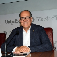 Foto Nicoloro G. 21/08/2018 Rimini Terza giornata dell' edizione 2018 del Meeting di C.L. che quest' anno ha per tema ' Le forze che muovono la storia sono le stesse che rendono l' uomo felice '. nella foto Paolo De Castro, vicepresidente Commissione Agricoltura.