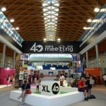 Foto Nicoloro G.   18/08/2019  Rimini   40° edizione del ' Meeting per l' amicizia fra i popoli ' che quest' anno ha per titolo ' Nacque il tuo nome da cio' che fissavi '. nella foto una veduta dell' interno della Fiera che ospita il Meeting.