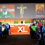 Foto Nicoloro G.   18/08/2019  Rimini   40° edizione del ' Meeting per l' amicizia fra i popoli ' che quest' anno ha per titolo ' Nacque il tuo nome da cio' che fissavi '. nella foto un momento della Santa Messa.