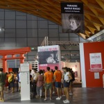 Foto Nicoloro G.   18/08/2019  Rimini   40° edizione del ' Meeting per l' amicizia fra i popoli ' che quest' anno ha per titolo ' Nacque il tuo nome da cio' che fissavi '. nella foto ingresso ad una delle mostre allestite.