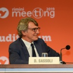 Foto Nicoloro G.   24/08/2019  Rimini    Settima ed ultima giornata della 40° edizione del \' Meeting per l\' amicizia fra i popoli \' che quest\' anno ha per titolo \' Nacque il tuo nome da cio\' che fissavi \'. nella foto  Davide Sassoli, presidente del Parlamento Europeo.
