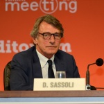 Foto Nicoloro G.   24/08/2019  Rimini    Settima ed ultima giornata della 40° edizione del \' Meeting per l\' amicizia fra i popoli \' che quest\' anno ha per titolo \' Nacque il tuo nome da cio\' che fissavi \'. nella foto  Davide Sassoli, presidente del Parlamento Europeo.