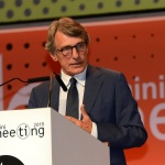 Foto Nicoloro G.   24/08/2019  Rimini    Settima ed ultima giornata della 40° edizione del ' Meeting per l' amicizia fra i popoli ' che quest' anno ha per titolo ' Nacque il tuo nome da cio' che fissavi '. nella foto  Davide Sassoli, presidente del Parlamento Europeo.