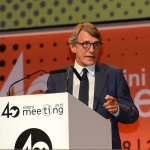 Foto Nicoloro G.   24/08/2019  Rimini    Settima ed ultima giornata della 40° edizione del ' Meeting per l' amicizia fra i popoli ' che quest' anno ha per titolo ' Nacque il tuo nome da cio' che fissavi '. nella foto  Davide Sassoli, presidente del Parlamento Europeo.