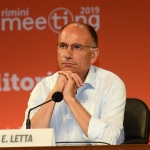 Foto Nicoloro G.   21/08/2019  Rimini    Quarta giornata della 40° edizione del ' Meeting per l' amicizia fra i popoli ' che quest' anno ha per titolo ' Nacque il tuo nome da cio' che fissavi '. nella foto Enrico Letta, presidente Istituto Jacques Delors.