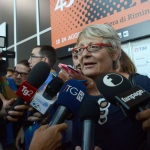 21/08/2019  Rimini    Quarta giornata della 40° edizione del ' Meeting per l' amicizia fra i popoli ' che quest' anno ha per titolo ' Nacque il tuo nome da cio' che fissavi '. nella foto Annamaria Furlan, segretaria generale CISL.