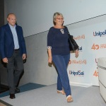 21/08/2019  Rimini    Quarta giornata della 40° edizione del ' Meeting per l' amicizia fra i popoli ' che quest' anno ha per titolo ' Nacque il tuo nome da cio' che fissavi '. nella foto Vincenzo Boccia, presidente Confindustria, e Annamaria Furlan, segrtaria generale CISL.