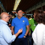 Foto Nicoloro G.   19/08/2019  Rimini   Seconda giornata della 40° edizione del ' Meeting per l' amicizia fra i popoli ' che quest' anno ha per titolo ' Nacque il tuo nome da cio' che fissavi '. nella foto Javier Zanetti, vicepresidente Inter Calcio e membro FIFA, in visita ad uno stand.