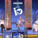 Foto Nicoloro G.   20/08/2021   Rimini    Prima giornata della 42° edizione del Meeting di Comunione e Liberazione che quest' anno ha per titolo ' Il coraggio di dire io '. nella foto da sinistra Agbonkhianmeghe Orobator, presidente Conferenza dei Gesuiti dì Africa e del Madagascar, il portavoce di Comunione e liberazione Alberto Savorana e Adrien Candiard, membro dell' IDEO.