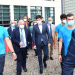 Foto Nicoloro G.   23/08/2021   Rimini   Quarta giornata della 42° edizione del Meeting di Comunione e Liberazione che quest\' anno ha per titolo \' Il coraggio di dire io \'. nella foto il ministro Roberto Speranza al suo arrivo al Meeting.