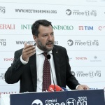 Foto Nicoloro G.   24/08/2021   Rimini   Quinta giornata della 42° edizione del Meeting di Comunione e Liberazione che quest' anno ha per titolo ' Il coraggio di dire io '. nella foto il segretario della Lega Matteo Salvini.