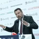 Foto Nicoloro G.   24/08/2021   Rimini   Quinta giornata della 42° edizione del Meeting di Comunione e Liberazione che quest' anno ha per titolo ' Il coraggio di dire io '. nella foto il segretario della Lega Matteo Salvini.