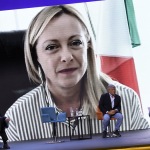Foto Nicoloro G.   24/08/2021   Rimini   Quinta giornata della 42° edizione del Meeting di Comunione e Liberazione che quest' anno ha per titolo ' Il coraggio di dire io '. nella foto la presidente di Fratelli d' Italia Giorgia Meloni in collegamento video.